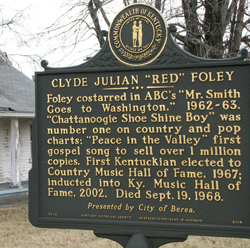Clyde Julian "Red" Foley mile mark