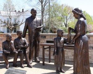 Park statues donated to the city of Berea by the College