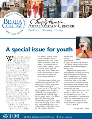 Cover of the 2011 Winter edition of the AC Newsletter