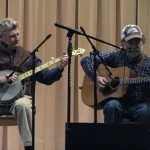 Jim Lloyd playing banjo and Wayne Henderson playing guitar
