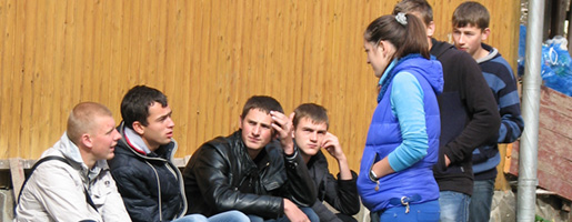 Students at Verkhovyna College of Tourism and Hotel Hospitality