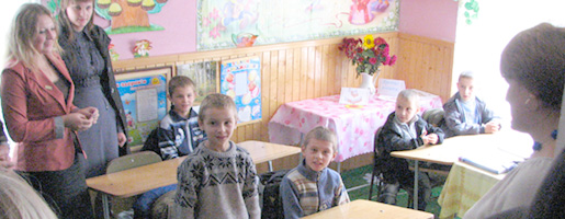 Primary school in nearby village of Volova