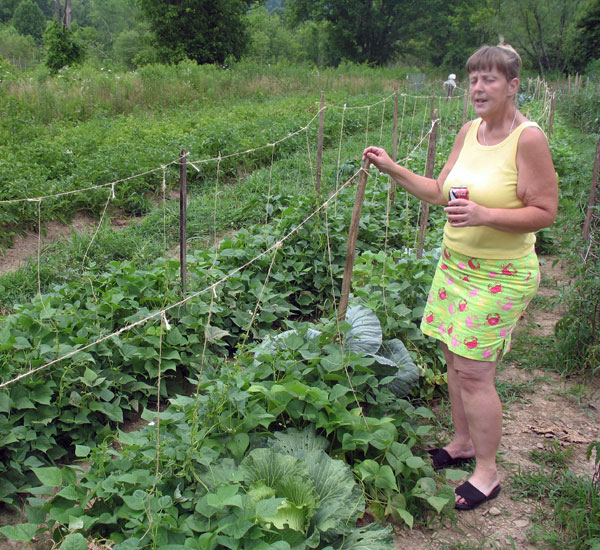 Audrey Hollen with her first garden