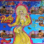 1979 Dolly Parton Pinball Machine backglass art