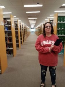 Ciara Felty in Eastern Tennessee State University Library