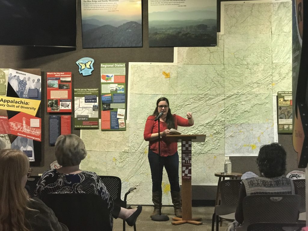 Sarah McCartt-Jackson speaking at Appalachian center