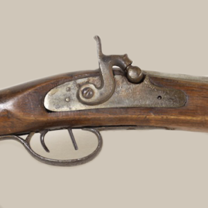 the lock of a Kentucky squirrel rifle ca. 1880