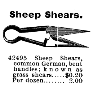 Sheep Shear ad from sears catalogue 1902