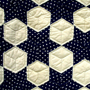 Tumbling block and start quilt made in pulaski county ca. 1930s
