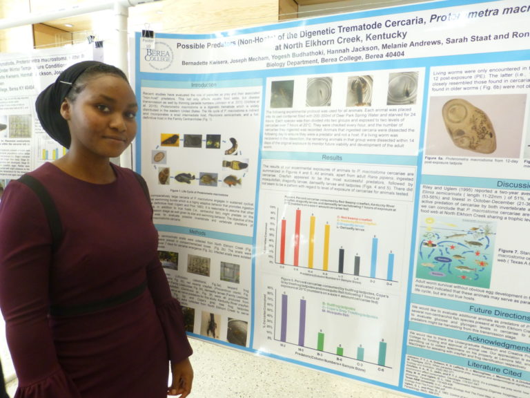 Bernadette presenting her research about digenetic trematode