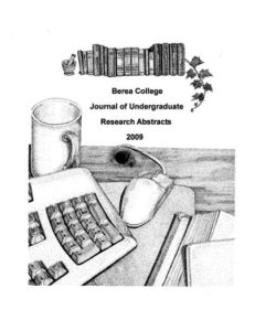 2009 Berea Abstract Journal Cover