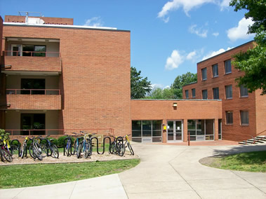 Front view of Danforth Residential Hall