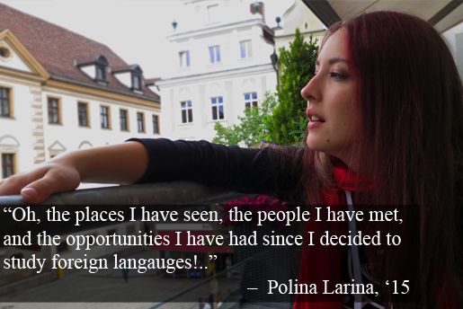 Polina Larina, '15 quote