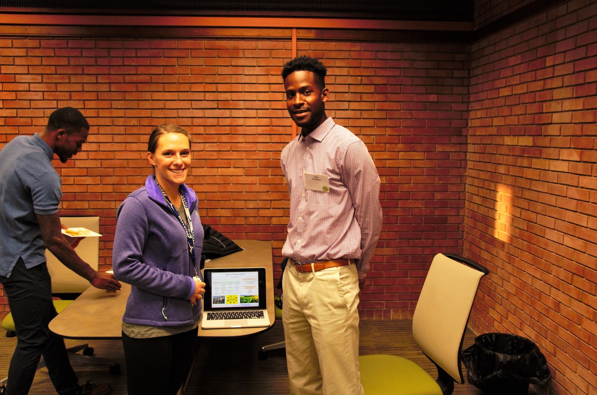 Expo participant, Student posing for a picture at the 410 expo