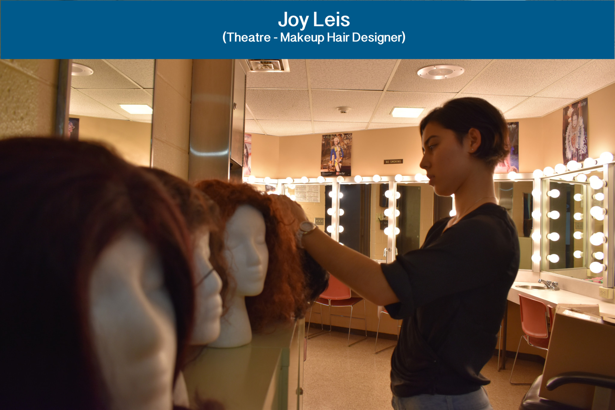 Joy, hair designer and makeup artist at Theatre