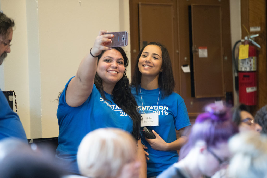Two students taking a selfie