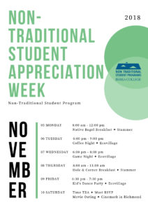 non-traditional student appreciation week 2018