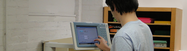 Student at copy machine