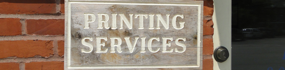 Printing services sign