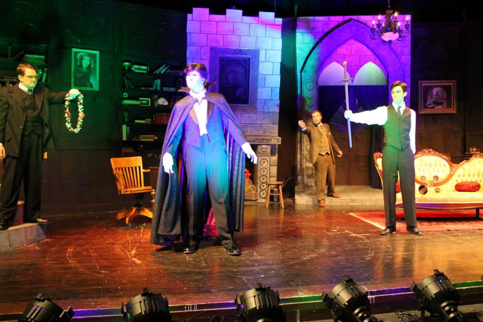 Picture of students acting in Dracula