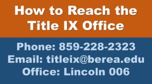 How to Reach the Title IX Office