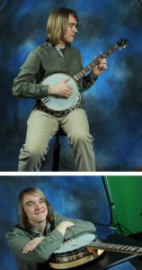 Sam Gleave and his banjo.