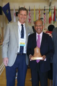 President Dr. Lyle Roelofs and Dr. Sumit-Ganguly