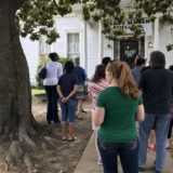 Civil Rights Tour group outside the Slave Haven Museum