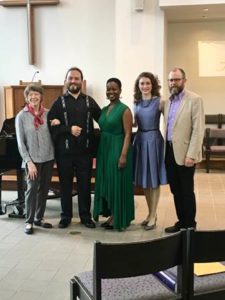 Group at the Audrey Rooney Vocal Competition of the Kentucky Bach Choir