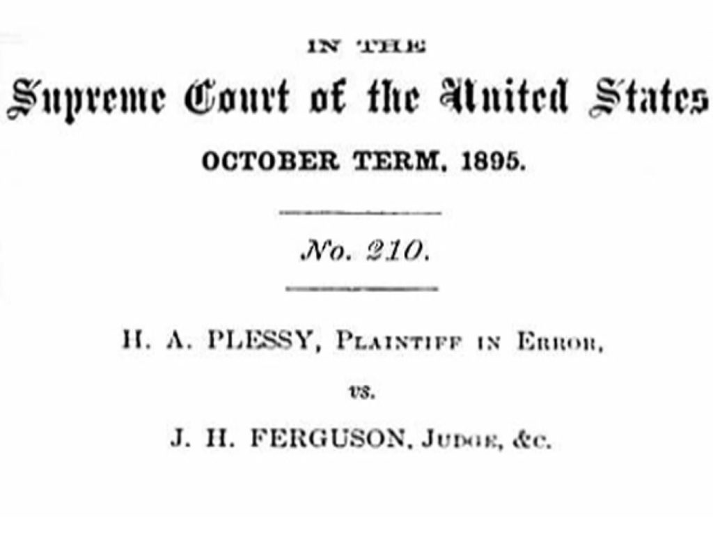 Plessy v. Ferguson title page
