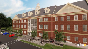 An artist rendering of the first of two tech buildings to be built on the Berea College campus